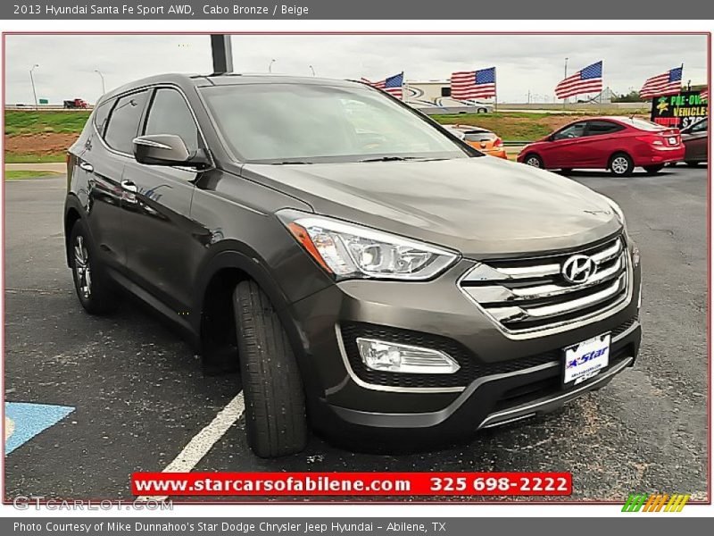 Cabo Bronze / Beige 2013 Hyundai Santa Fe Sport AWD