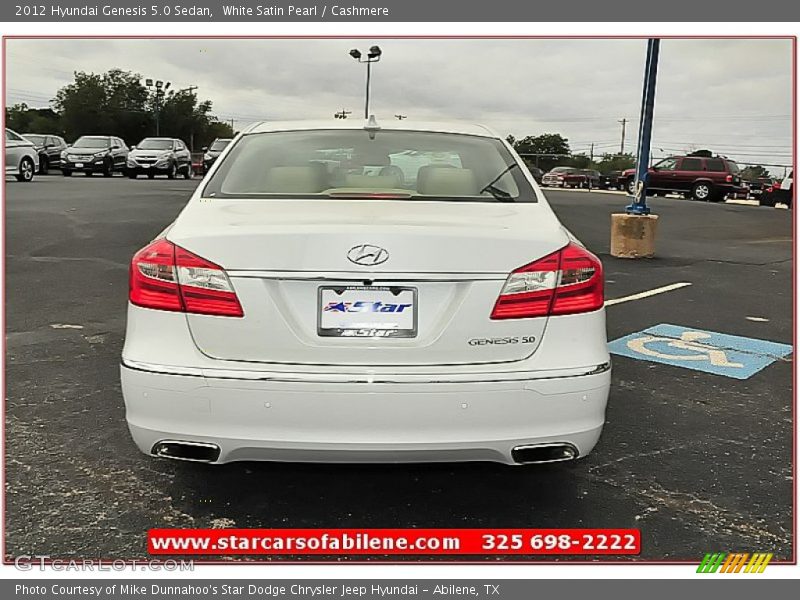 White Satin Pearl / Cashmere 2012 Hyundai Genesis 5.0 Sedan