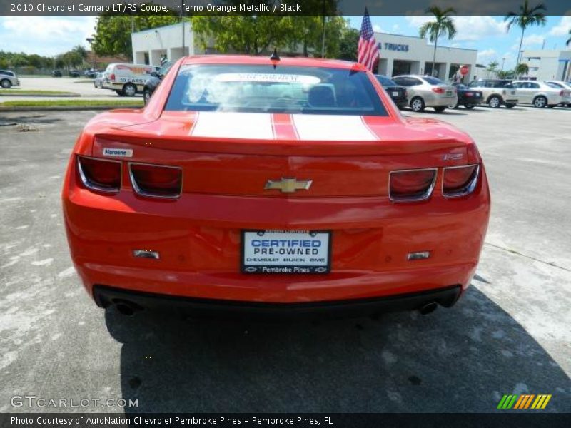 Inferno Orange Metallic / Black 2010 Chevrolet Camaro LT/RS Coupe