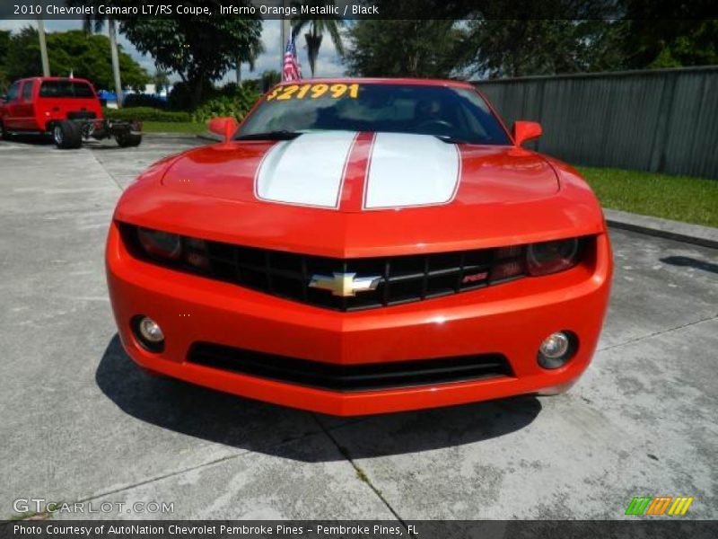 Inferno Orange Metallic / Black 2010 Chevrolet Camaro LT/RS Coupe