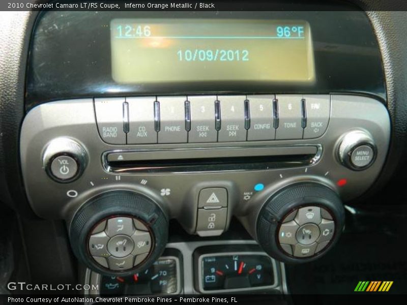 Controls of 2010 Camaro LT/RS Coupe