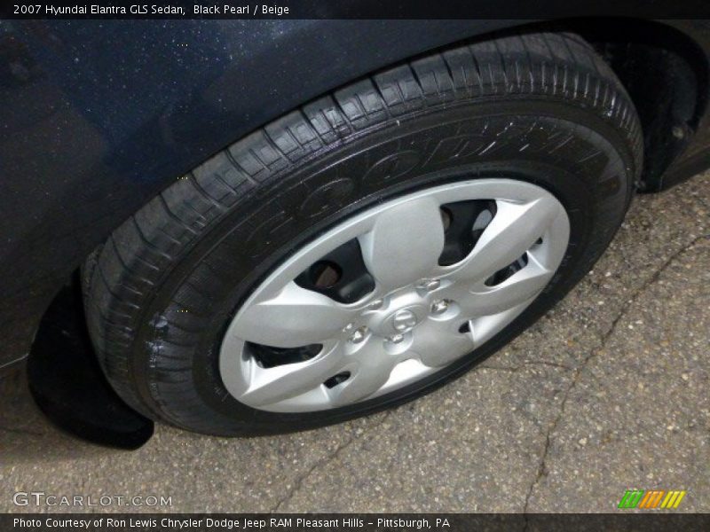 Black Pearl / Beige 2007 Hyundai Elantra GLS Sedan