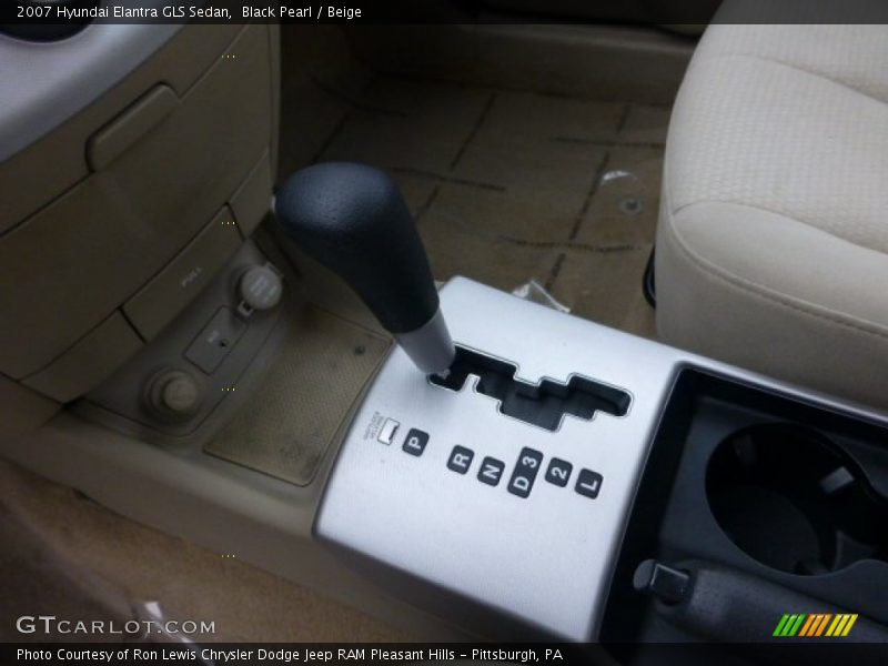 Black Pearl / Beige 2007 Hyundai Elantra GLS Sedan