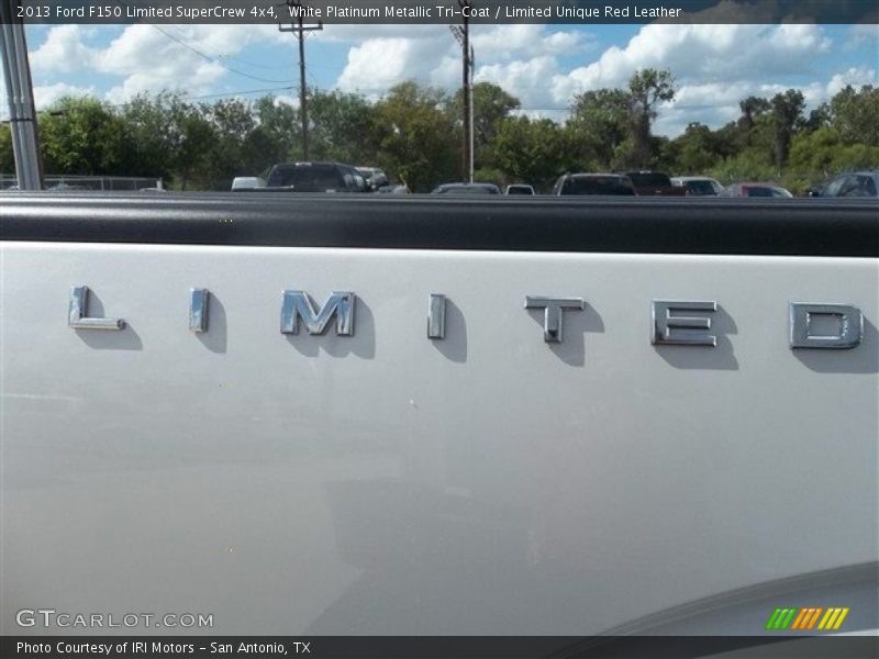 White Platinum Metallic Tri-Coat / Limited Unique Red Leather 2013 Ford F150 Limited SuperCrew 4x4