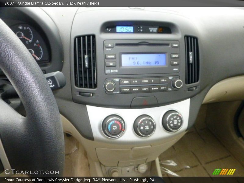 Black Pearl / Beige 2007 Hyundai Elantra GLS Sedan