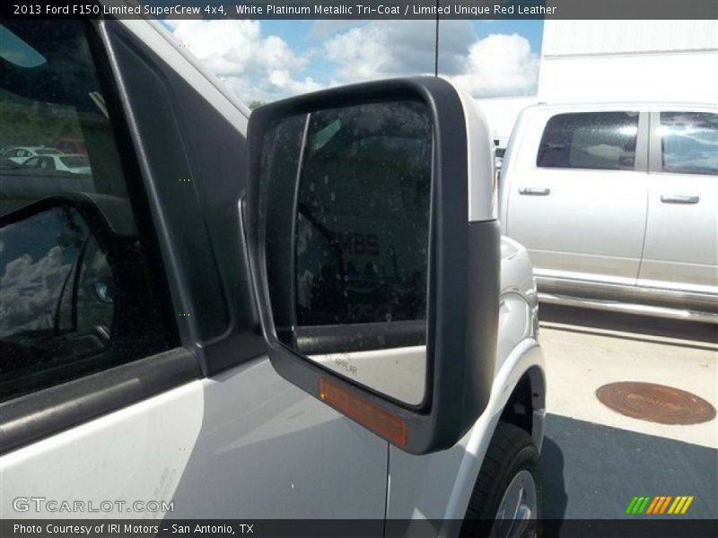 White Platinum Metallic Tri-Coat / Limited Unique Red Leather 2013 Ford F150 Limited SuperCrew 4x4