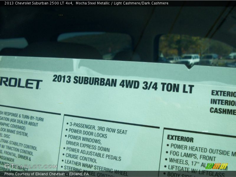 Mocha Steel Metallic / Light Cashmere/Dark Cashmere 2013 Chevrolet Suburban 2500 LT 4x4