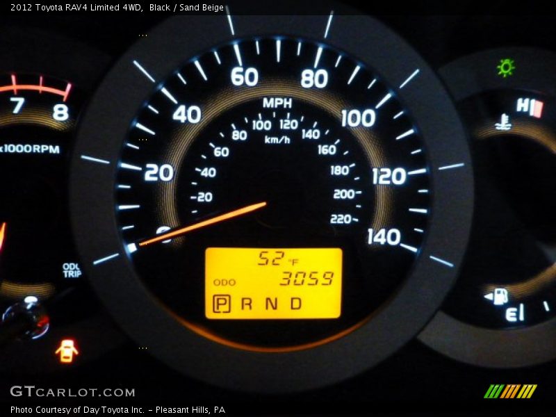 Black / Sand Beige 2012 Toyota RAV4 Limited 4WD
