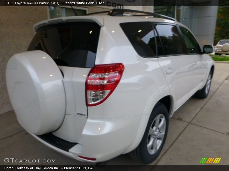 Blizzard White Pearl / Ash 2012 Toyota RAV4 Limited 4WD
