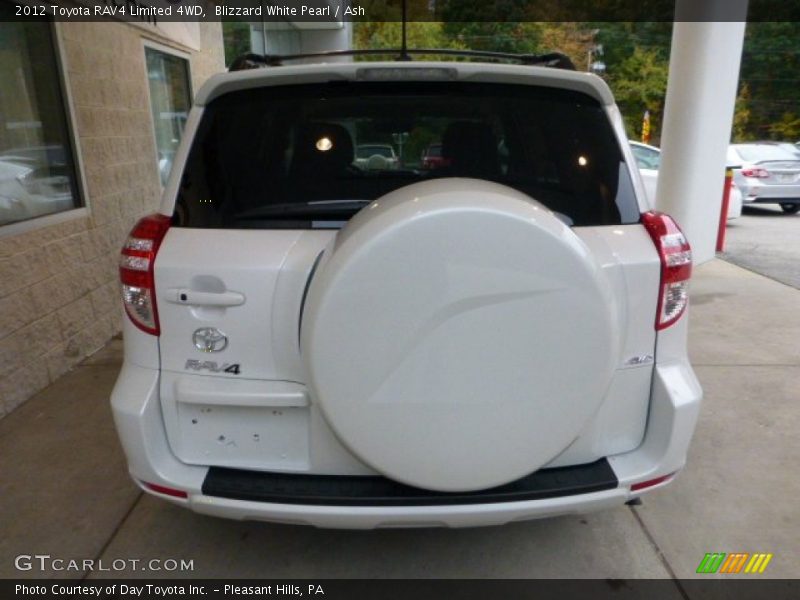 Blizzard White Pearl / Ash 2012 Toyota RAV4 Limited 4WD