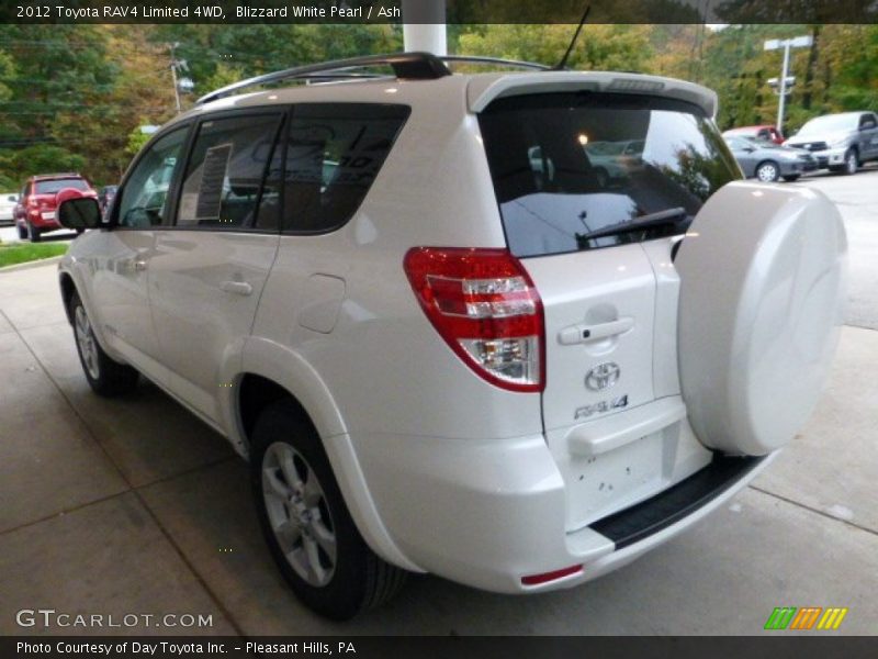 Blizzard White Pearl / Ash 2012 Toyota RAV4 Limited 4WD