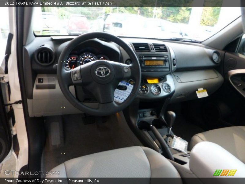 Blizzard White Pearl / Ash 2012 Toyota RAV4 Limited 4WD