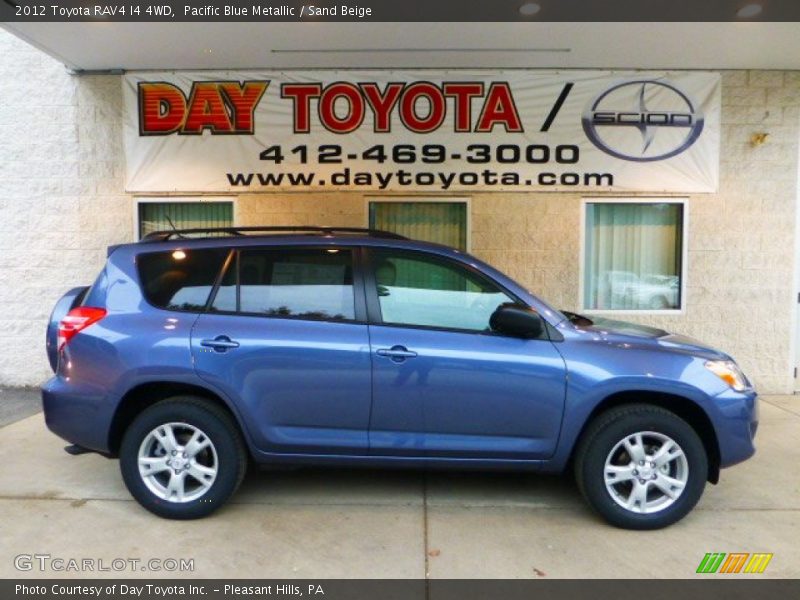 Pacific Blue Metallic / Sand Beige 2012 Toyota RAV4 I4 4WD
