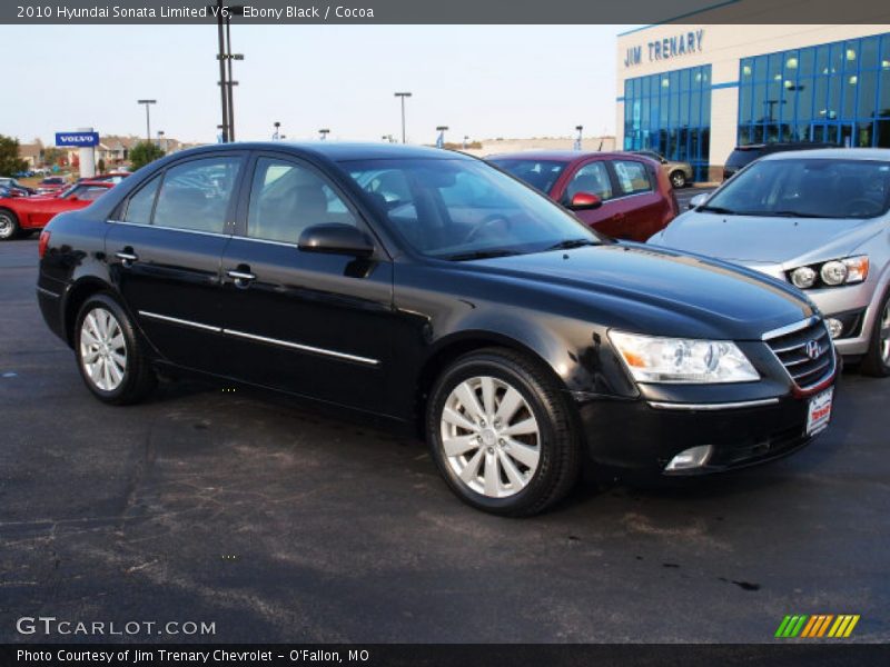 Ebony Black / Cocoa 2010 Hyundai Sonata Limited V6