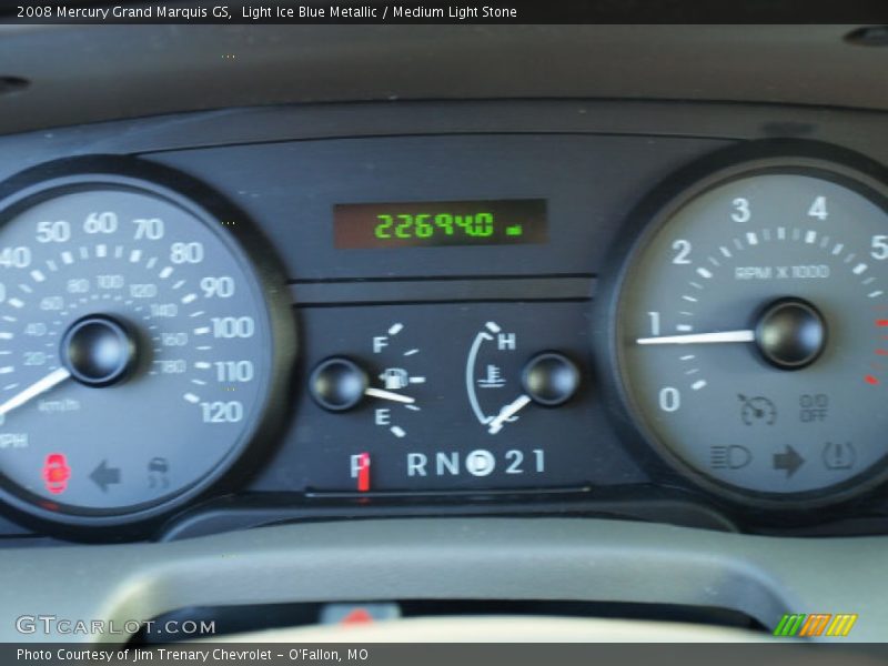 Light Ice Blue Metallic / Medium Light Stone 2008 Mercury Grand Marquis GS