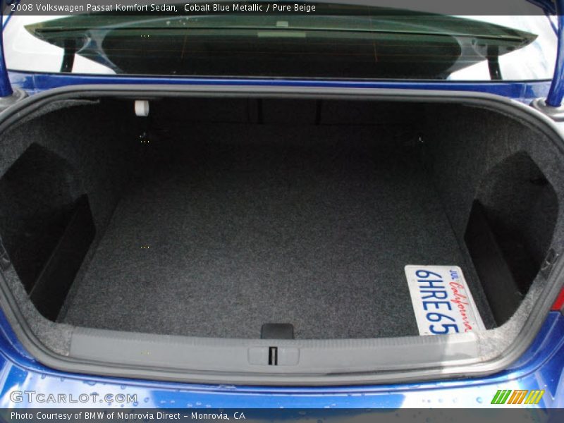 Cobalt Blue Metallic / Pure Beige 2008 Volkswagen Passat Komfort Sedan