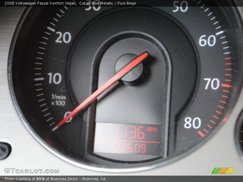 Cobalt Blue Metallic / Pure Beige 2008 Volkswagen Passat Komfort Sedan