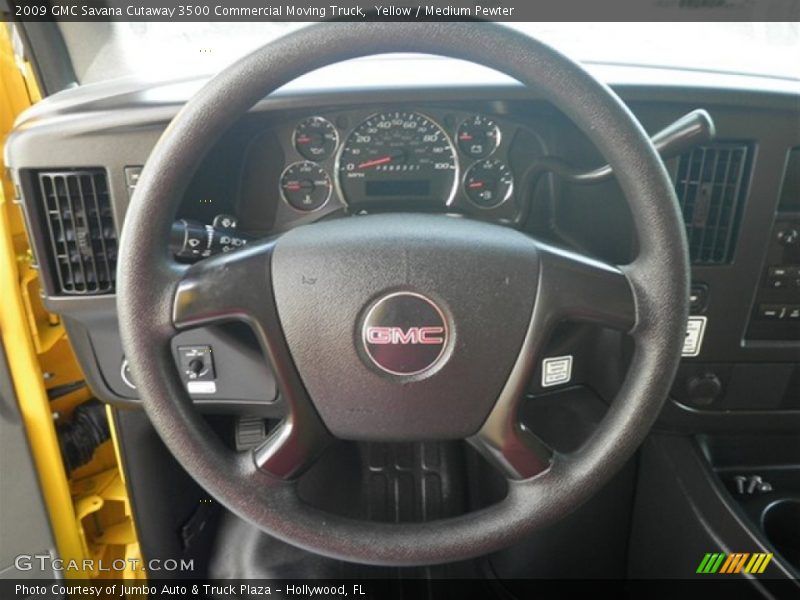 Yellow / Medium Pewter 2009 GMC Savana Cutaway 3500 Commercial Moving Truck