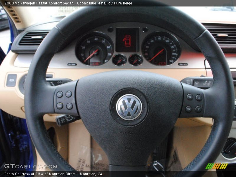 Cobalt Blue Metallic / Pure Beige 2008 Volkswagen Passat Komfort Sedan