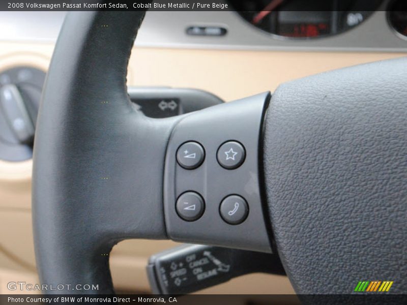 Cobalt Blue Metallic / Pure Beige 2008 Volkswagen Passat Komfort Sedan