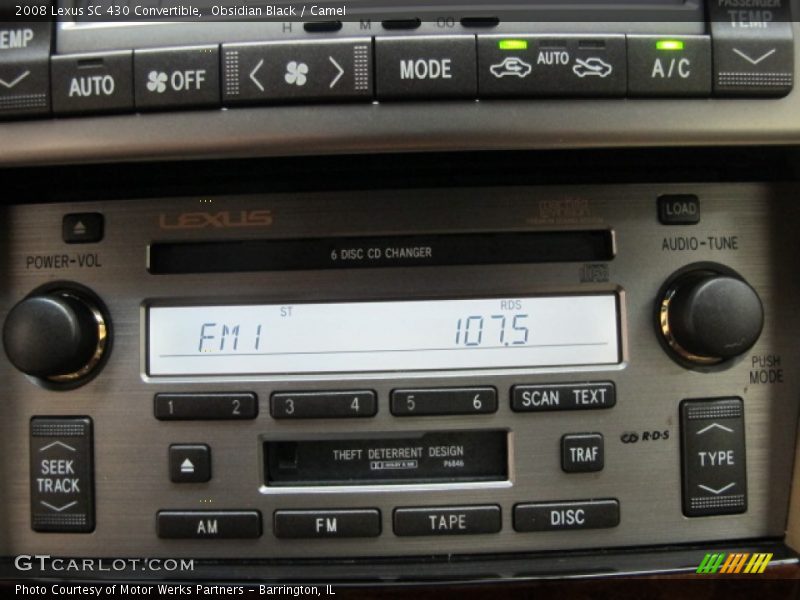 Obsidian Black / Camel 2008 Lexus SC 430 Convertible
