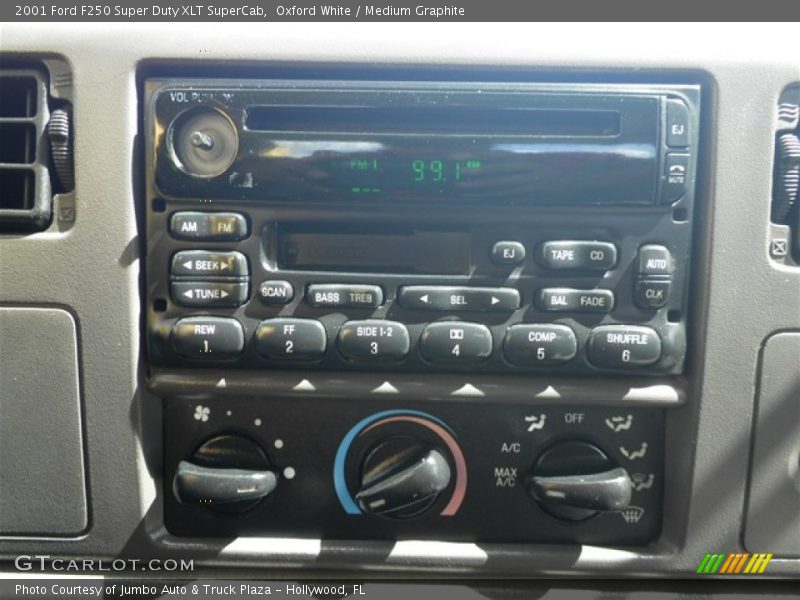 Oxford White / Medium Graphite 2001 Ford F250 Super Duty XLT SuperCab