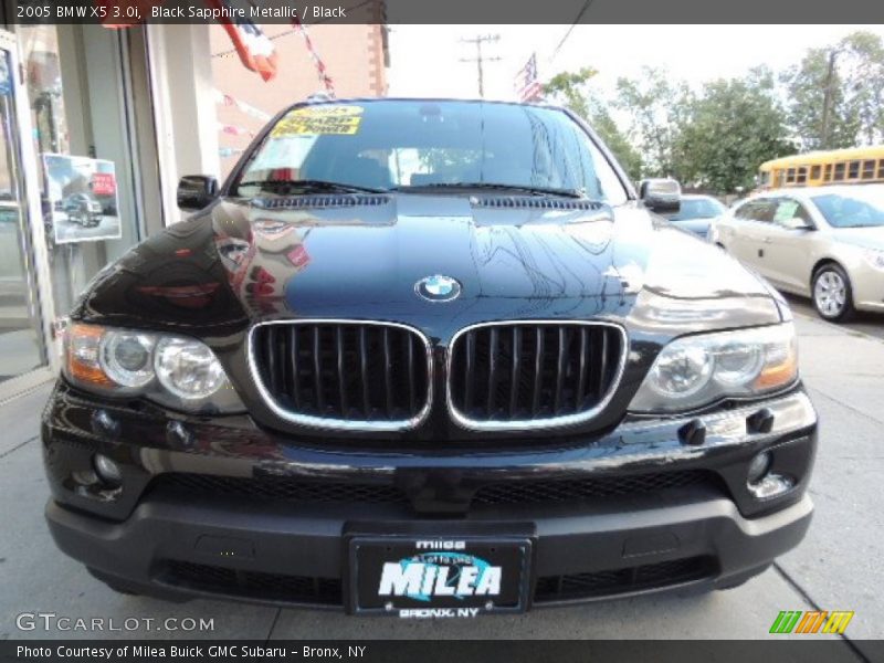 Black Sapphire Metallic / Black 2005 BMW X5 3.0i