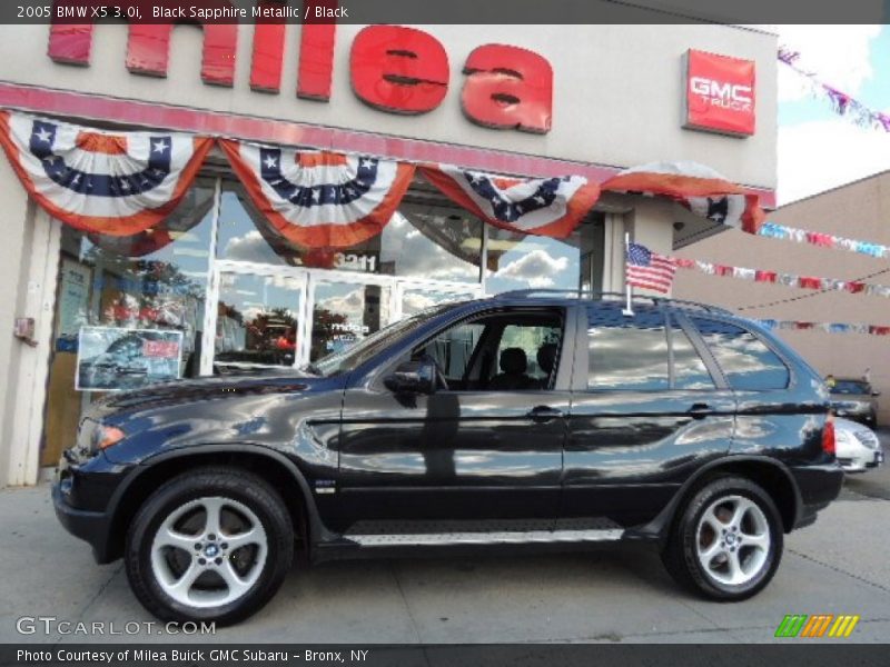 Black Sapphire Metallic / Black 2005 BMW X5 3.0i