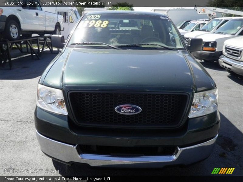 Aspen Green Metallic / Tan 2005 Ford F150 XLT SuperCab