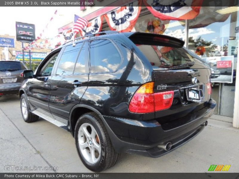 Black Sapphire Metallic / Black 2005 BMW X5 3.0i