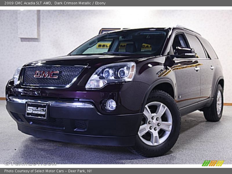 Dark Crimson Metallic / Ebony 2009 GMC Acadia SLT AWD