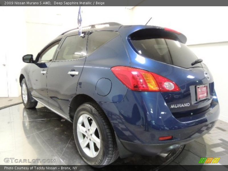 Deep Sapphire Metallic / Beige 2009 Nissan Murano S AWD
