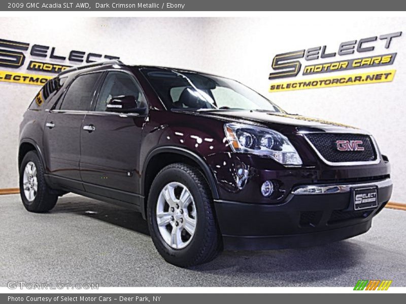 Dark Crimson Metallic / Ebony 2009 GMC Acadia SLT AWD