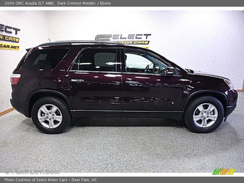 Dark Crimson Metallic / Ebony 2009 GMC Acadia SLT AWD