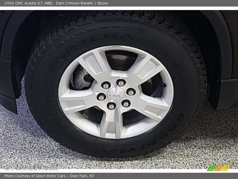Dark Crimson Metallic / Ebony 2009 GMC Acadia SLT AWD