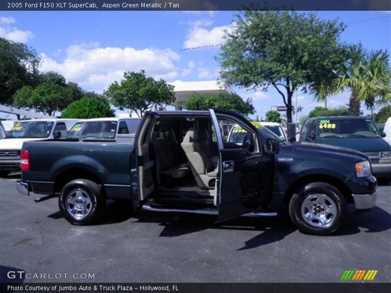 Aspen Green Metallic / Tan 2005 Ford F150 XLT SuperCab