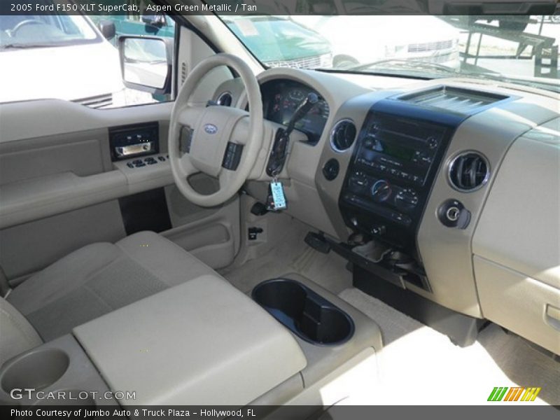 Aspen Green Metallic / Tan 2005 Ford F150 XLT SuperCab