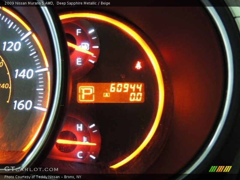 Deep Sapphire Metallic / Beige 2009 Nissan Murano S AWD
