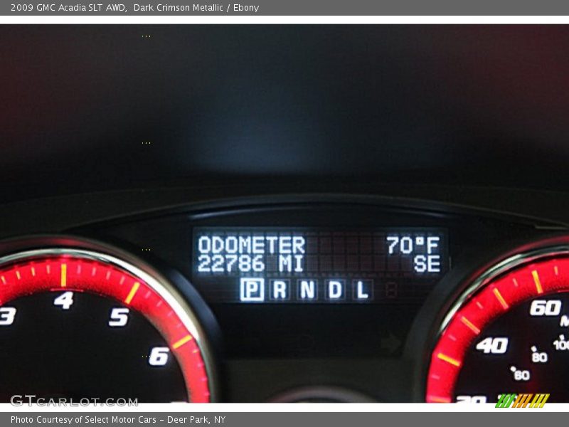 Dark Crimson Metallic / Ebony 2009 GMC Acadia SLT AWD