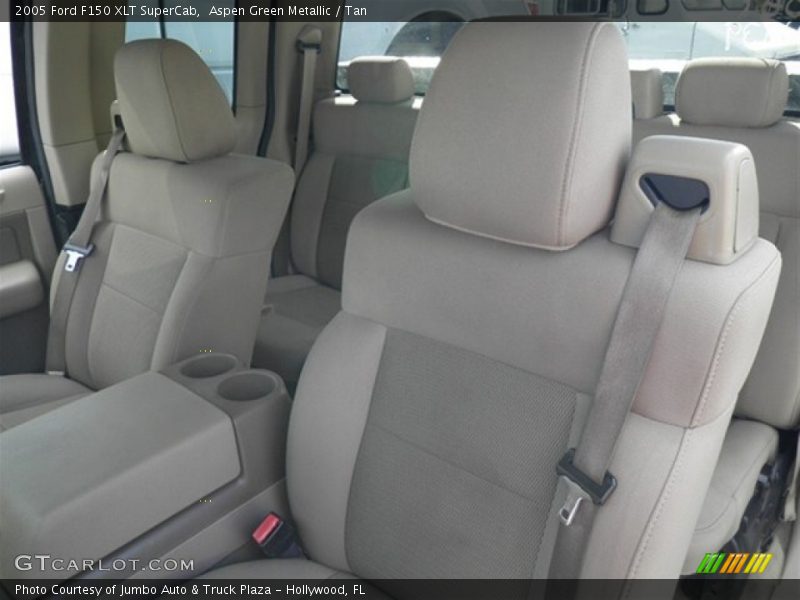 Aspen Green Metallic / Tan 2005 Ford F150 XLT SuperCab