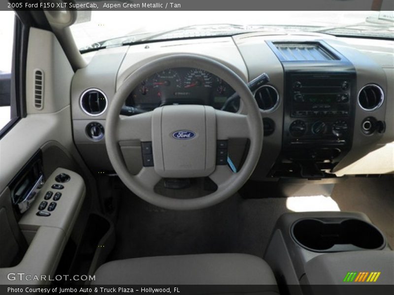 Aspen Green Metallic / Tan 2005 Ford F150 XLT SuperCab