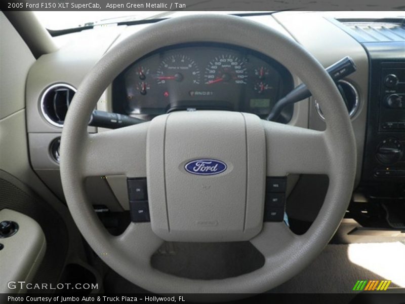 Aspen Green Metallic / Tan 2005 Ford F150 XLT SuperCab