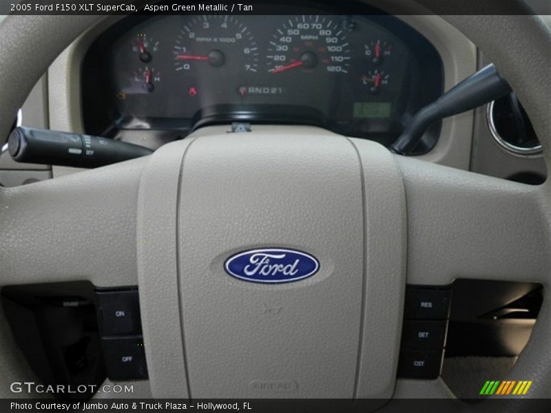Aspen Green Metallic / Tan 2005 Ford F150 XLT SuperCab