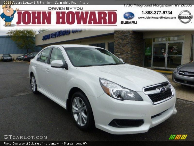 Satin White Pearl / Ivory 2013 Subaru Legacy 2.5i Premium