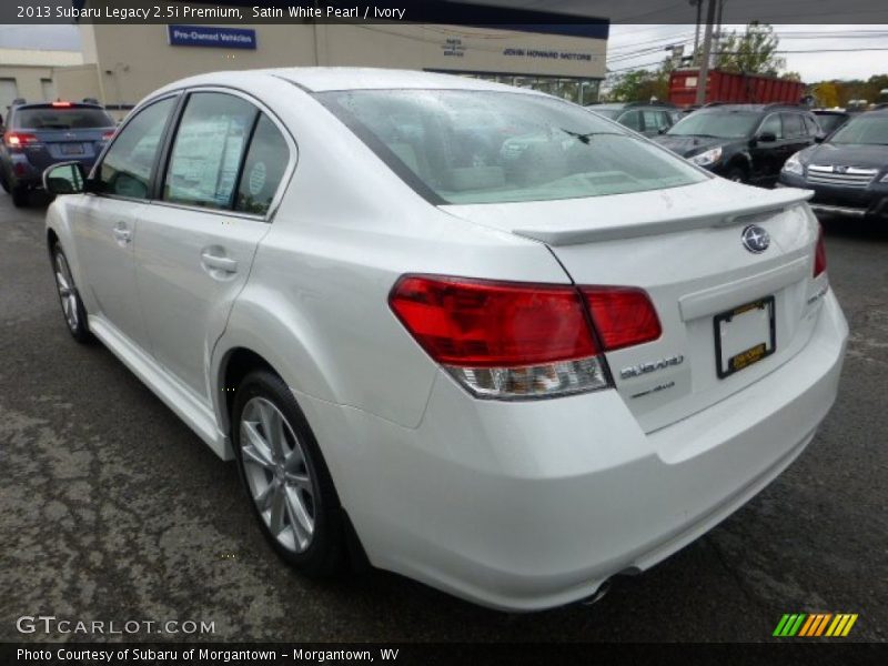 Satin White Pearl / Ivory 2013 Subaru Legacy 2.5i Premium