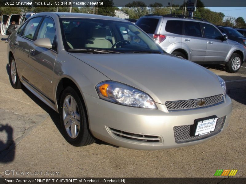 Gold Mist Metallic / Neutral 2012 Chevrolet Impala LT