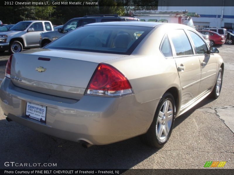 Gold Mist Metallic / Neutral 2012 Chevrolet Impala LT