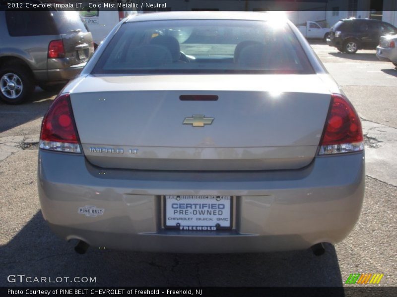 Gold Mist Metallic / Neutral 2012 Chevrolet Impala LT