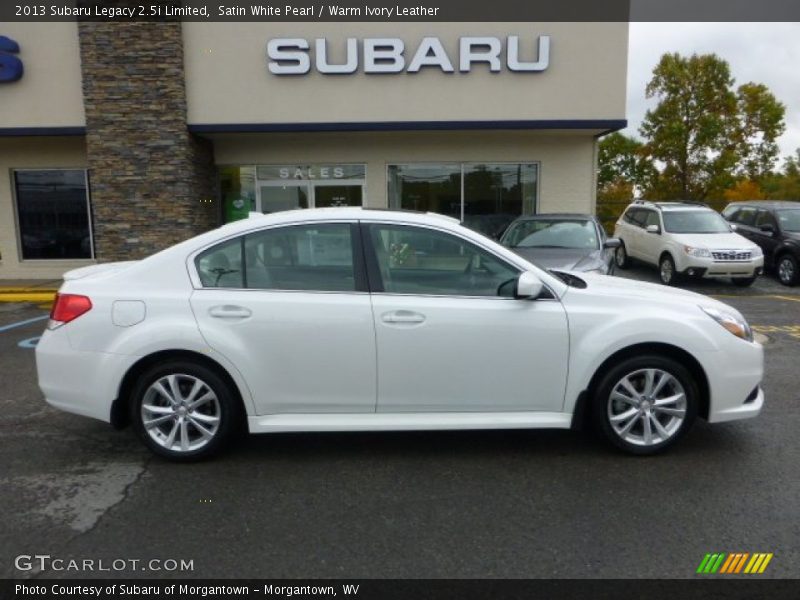 Satin White Pearl / Warm Ivory Leather 2013 Subaru Legacy 2.5i Limited