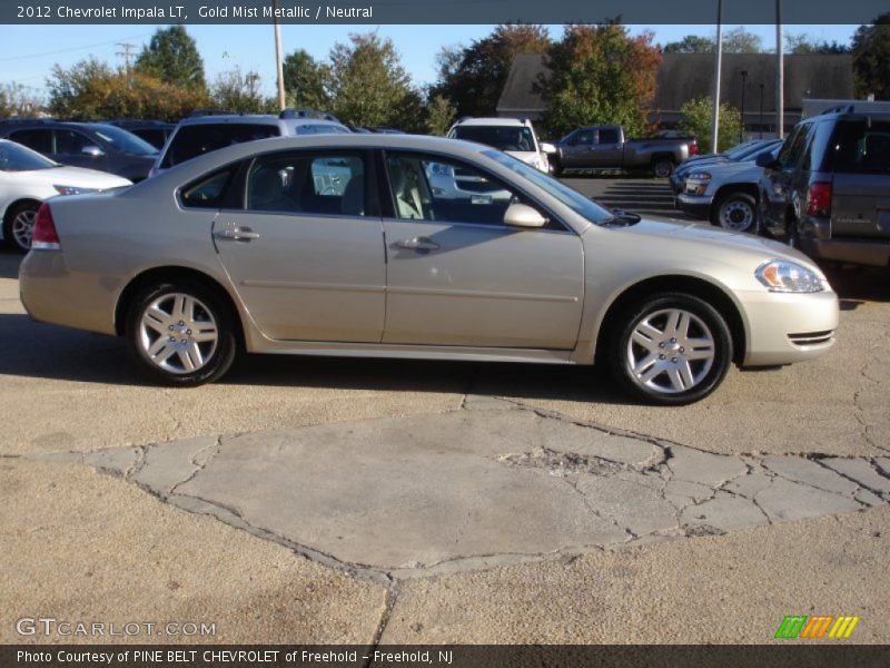 Gold Mist Metallic / Neutral 2012 Chevrolet Impala LT